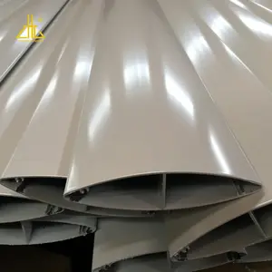 Factory Produce Extruded 200*40mm Oval Aluminium Louvers Blades For External Sun Control System