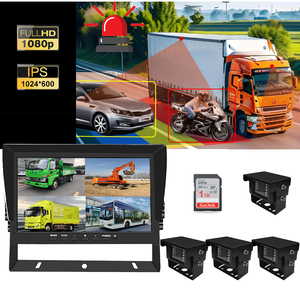 Sistema di Telecamere per Auto Seemetech con Monitor Retrovisore, Schermo Diviso Quad 4 Canali AHD CCD, Telecamere Laterali - Product Image 3