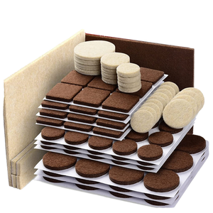 Lot <span class=keywords><strong>de</strong></span> 114 patins <span class=keywords><strong>de</strong></span> <span class=keywords><strong>chaise</strong></span> carrés autocollants en feutre non tissé durable et écologique, couleur beige, modèle 2B05-114, vente directe usine, assortiment varié - Product Image 3