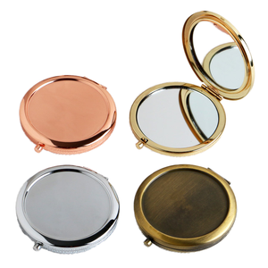 Portable 70MM Haute Définition Rose Or Miroir De Poche Pliant Double Face Petit Miroir Cosmétique De Poche En Métal Doré pour Maquillage - Product Image 1