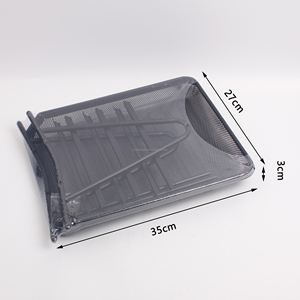 משרדית 3-שכבות משרד שולחן עבודה המארגן נייר תיק תיק מגש ספר נייר תיק מגש ספר מדף נייד חוט מתכת נייד חוט - Product Image 2