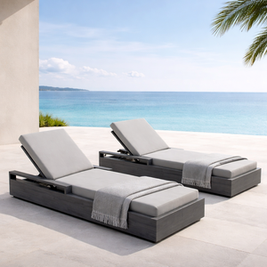 Lettino Prendisole in Alluminio Regolabile <span class=keywords><strong>per</strong></span> Esterni, <span class=keywords><strong>Sdraio</strong></span> da Piscina <span class=keywords><strong>per</strong></span> Hotel, Resort, Villa e Progetti di Arredo Giardino - Product Image 1