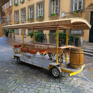 Camion de restauration mobile 13 places pour bières et glaces, idéal pour les fêtes d'anniversaire, avec un design élégant inspiré d'un vélo tandem - Product Image 3
