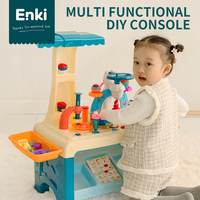 Set Es Krim Play Dough untuk Balita Meja Playdough Cerdas Perlengkapan Alat Tanah Liat Berwarna untuk Anak-anak Permainan Peran Kreatif Makanan Penutup