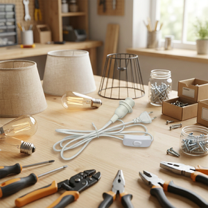 DIY Table Lamp Accessories with E14 Lamp Holder <b>Socket</b> 303 Switch Pure Copper Wire <b>Screw</b> Style Made of Plastic - Product Image 2