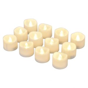Plastic <b>Battery</b> <b>Operated</b> Flameless Flickering 3D Flame Remote Control Warm White LED Handmade Tealight Candles Home Decoration - Product Image 1