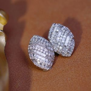 Pendientes de Oro Blanco de 18K con Forma de Ojo de Caballo, Joyería de Moda Xinfly para Bodas, Compromisos, Aniversarios y Fiestas - Product Image 4