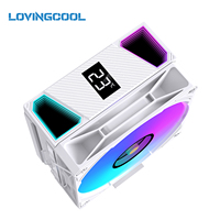 Refroidisseur d'air pour PC de jeu Lovingcool, nouveau, 6 tubes en cuivre, dissipateur thermique en aluminium avec ventilateur RGB de 120 mm, radiateur d'air, ventilateurs de refroidissement