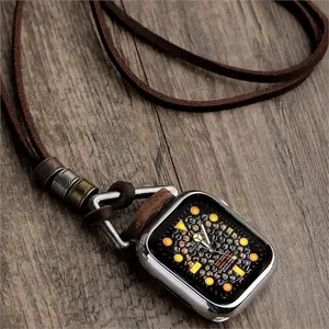 Correa de collar de cuero Ultra 2 para <span class=keywords><strong>Apple</strong></span> <span class=keywords><strong>Watch</strong></span> Smart <span class=keywords><strong>Watch</strong></span> Bandas Tamaños 9mm 0mm Correa 2mm Serie compatible 9 <span class=keywords><strong>8</strong></span> 7 Se 6 5 - Product Image 3