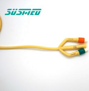 Kateter Foley Lateks Balon Ganda 3-Arah dengan Lapisan Silikon untuk Tabung Lambung Medis - Product Image 2