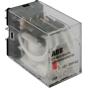 รีเลย์อินเทอร์เฟซ Mt-A BB CR-MX230AC2L, 2CO 6A 250V AC, คอยล์ AC 230V 50/60Hz, ขนาดบาง 15 มม., LED, แบบเสียบปลั๊ก, ฐาน CR-MX แยกส่วน, -40~70°C - Product Image 2