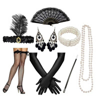 Serre-tête Flapper Noir en Acrylique pour Femme Années 20 - Accessoire de Costume Gatsby des Grands Délires pour Fête Thème Halloween