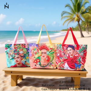 Sac de plage imprimé numérique Beauty Head 56x36x17cm avec petite sangle, sac fourre-tout - Product Image 3