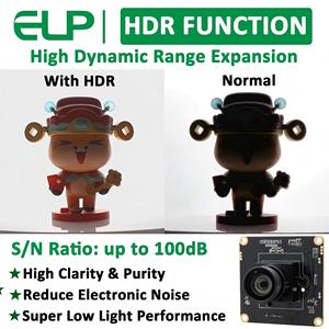 ELP 0.0001Lux โมดูลกล้อง USB แบบไม่มีการบิดเบือนภาพ 1080P H.264 แสงน้อย HDR 100dB UVC USB2.0 1080P 30fps มินิเว็บแคมสำหรับแล็ปท็อป Pi - Product Image 5