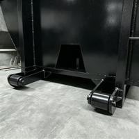 Conteneur à déchets à crochet standard, conteneur à déchets à ouverture supérieure, bac à déchets anti-corrosion pour la gestion des déchets de chantier