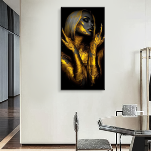 Vente en gros <span class=keywords><strong>de</strong></span> peinture moderne pour <span class=keywords><strong>femme</strong></span>, art corporel, toile dorée, portrait imprimé numérique à l'<span class=keywords><strong>aquarelle</strong></span> pour la décoration murale <span class=keywords><strong>de</strong></span> la maison - Product Image 2