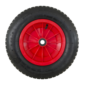ล้อรถเข็นในเรือนกระจก, ลมยาง, ขอบพลาสติก, O/ 370 มม. เพลา O/ 20 มม. - Product Image 1