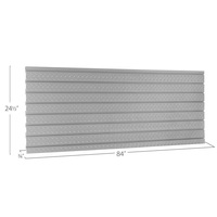 JH-Mech Ensemble de panneaux perforés avec crochets et paniers de rangement, solution de merchandising intégrée pour panneaux et étagères Slatwall
