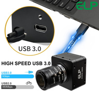 Kamera Global Shutter USB 3.0 ELP AR0234 Dengan Lensa Zoom 3X Kecepatan Tinggi 1080P 120FPS 720p 200fps Webcam UVC untuk Analisis Gerakan
