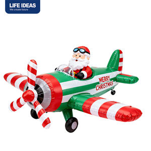 Playmax - Santa Claus Inflable de 132 cm con Trineo y 3 Renos, Luces LED Integradas, Decoración Navideña para Exteriores - Product Image 5