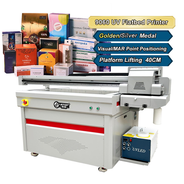 LETOP 9060P Automatic Digital UV Inkjet Printer New Condition Wood Board Flatbed Printing Machine