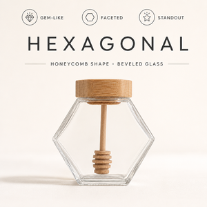 <span class=keywords><strong>Pot</strong></span> en verre hexagonal <span class=keywords><strong>vide</strong></span> en gros avec couvercle en bois et cuillère, rechargeable, pour cosmétiques, <span class=keywords><strong>mini</strong></span> - Product Image 2