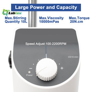 Máy khuấy trên cao LABTEX Mini kiểu analog, máy trộn điện trên cao 10L dùng trong phòng thí nghiệm với tốc độ điều chỉnh 100-2500 vòng/phút - Product Image 3