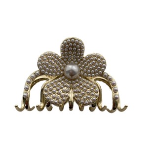 Pinza de Pelo Moderna y Elegante con Perlas y Flores, Accesorio de Decoración para el Cabello de Aleación para Niñas, para Uso Diario - Product Image 6