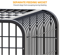Cage pour animaux de compagnie pliable en métal classique de luxe, anti-rouille, avec revêtement en poudre, cage pour chien avec plateau amovible, sécurisée et durable pour une utilisation en intérieur