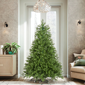 Nouvel Arbre <span class=keywords><strong>de</strong></span> <span class=keywords><strong>Noël</strong></span> <span class=keywords><strong>Artificiel</strong></span> Pliable à Charnières 100% PE <span class=keywords><strong>de</strong></span> Haute Qualité 2026, <span class=keywords><strong>Pré</strong></span>-Éclairé par LED Blanc Chaud, Résistant aux Flammes - Product Image 1
