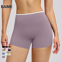 Shorts de course et de cyclisme pour femmes BAIME, ajustés, taille haute, séchage rapide