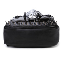 Sac à Bandoulière Éléphant en Silicone 3DPU pour Homme Sac à Dos d'Ordinateur à Fermeture Éclair Imperméable et Personnalité Cool en Polyester