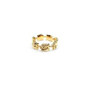Fashion <b>Rings</b> PVD <b>Gold</b> Plated 316L Stainless Steel Sustainable Resistant Design - Product Image 1