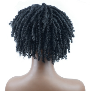 Patch <span class=keywords><strong>perruque</strong></span> <span class=keywords><strong>synthétique</strong></span> noir tresse sale africaine pièce de <span class=keywords><strong>perruque</strong></span> en fibre haute température <span class=keywords><strong>demi</strong></span>-tête couverture - Product Image 5