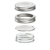 Vente en gros de bocaux en verre transparent de qualité alimentaire, modernes, à large ouverture, 8 oz, 16 oz, avec couvercles en métal à vis, logo personnalisé, préservation de la fraîcheur