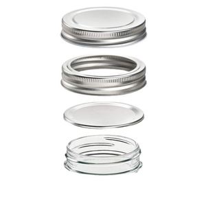 Venta al por Mayor de Frascos de Vidrio Transparente para Almacenamiento de Alimentos, Boca Ancha, 8 oz y 16 oz, con Tapas Metálicas para Regalos - Product Image 2