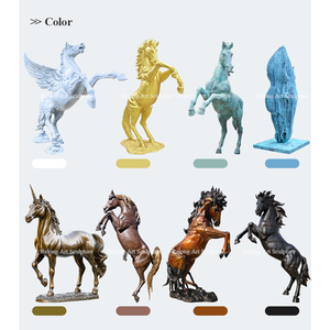 Sculpture de cheval en bronze de grande taille RELONG, statue réaliste d'étalon <span class=keywords><strong>au</strong></span> galop pour jardin extérieur, hall et espaces commerciaux - Product Image 6