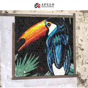 <span class=keywords><strong>Azulejo</strong></span> de mosaico mural de mármol pájaro azul colorido personalizado directo de fábrica - Product Image 1