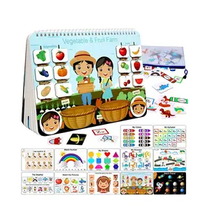 Busy Book for Kids, Montessori Brinquedos para Crianças Autismo Brinquedos Educativos Sensoriais 12 Páginas Criança Pré-Escolar Atividade Binder