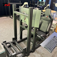 aluminio Simulador de cabina de carreras asiento coche conducción simulador de carreras juego de cabina simulador de carreras