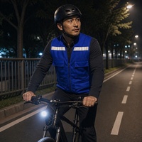 Gilet de sécurité réfléchissant haute visibilité en coton noir personnalisé OEM pour hommes, pour le travail en extérieur, le sport, la protection personnelle, le travail
