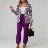Blazer imprimé léopard pour femme, manches longues, simple boutonnage, revers cranté, élégant, pour le bureau, décontracté, veste de costume, vêtement d'extérieur
