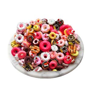 2026 30 pièces Breloques en résine mignonnes, motifs bonbons, fruits, desserts, boutons ronds à dos plat pour scrapbooking, coques de téléphone et accessoires DIY, Taille unique - Product Image 1