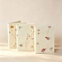 Carnet personnalisé fait main, motif personnalisé, A5 A6, écologique, vegan, papier recyclé, journal floral
