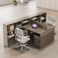 Nouvelle combinaison de bureau et de chaise modulaires en bois avec poste de travail à écran au design moderne pour la maison ou le bureau