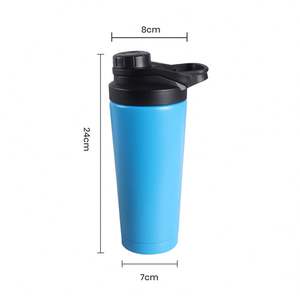 Custom logo 24 oz Insulated <b>Metal</b> <b>Shakers</b> Bottles Cup for <b>Protein</b> Mixes and Pre Workout Leak Proof Stainless Steel <b>Shaker</b> Bottle - Product Image 3