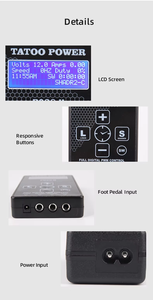 อะแดปเตอร์ดิจิตอลสำหรับเครื่องสัก LCD ระดับมืออาชีพ ควบคุมการทำงานได้อย่างแม่นยำ สำหรับเครื่องสัก ศิลปะบนร่างกาย ใช้ในสตูดิโอสำหรับศิลปิน - Product Image 6