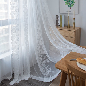XinLan lusso <span class=keywords><strong>pizzo</strong></span> <span class=keywords><strong>francese</strong></span> tenda camera da letto balcone ricamato bianco tenda trasparente <span class=keywords><strong>per</strong></span> la casa - Product Image 4