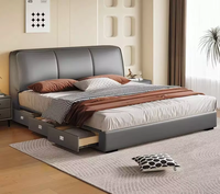 Vente d'usine Ensemble de meubles de chambre à coucher avec rangement Designs modernes Lit double de luxe pour la chambre
