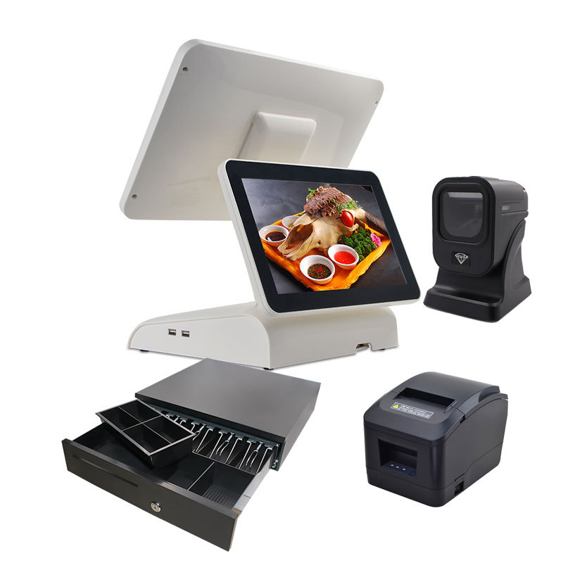 Caisse enregistreuse électronique Supermarché Système de caisse de détail Support de table Gastronomie Commerce Écran d'affichage LED pour supermarchés de gros marchés Stores de commodité 48 touches Caisse enregistreuse électronique Supermarché Système de caisse de détail Support de table Gastronomie Commerce Écran d'affichage LED pour supermarchés de gros marchés Stores de commodité 48 touches
